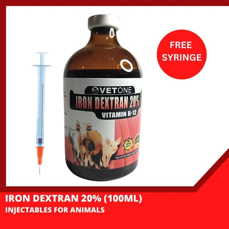 Iron Dextran 20 Injectables for animals (100ml) Shopee Philippines