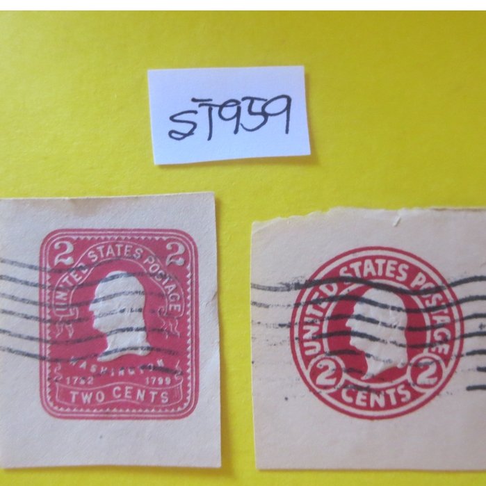 ST959 USA POSTAGE STAMPS COLLECTION EMBOSSED CUT AIRMAIL STAMPS ,19301945, Rare, 2 pcs