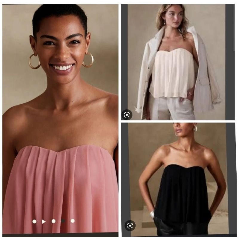 Monaco Nights Pleated Tube Top Nude main image 1