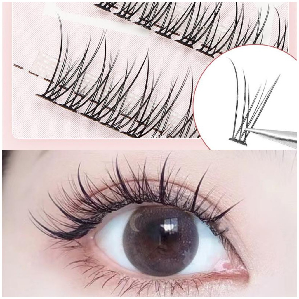 Individual Lashes Cluster Spikes Lash Wispy Natural Fluffy CM | Shopee ...