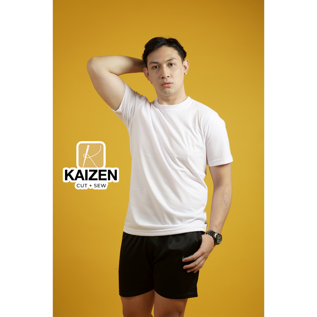 PLAIN WHITE SHIRT (230GSM) BY KAIZEN CUT & SEW Shopee Philippines