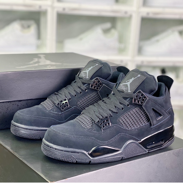 Nike Air Jordan 4 Retro "Black Cat" Basketball Shoes Casual Sneakers