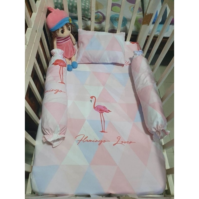 Pink flamingo baby store bedding