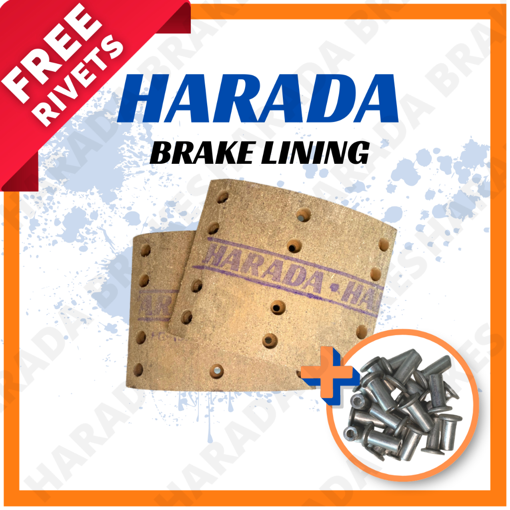 Harada Brake Lining FG 1350 by Harada Brakes with FREE RIVETS | Shopee ...