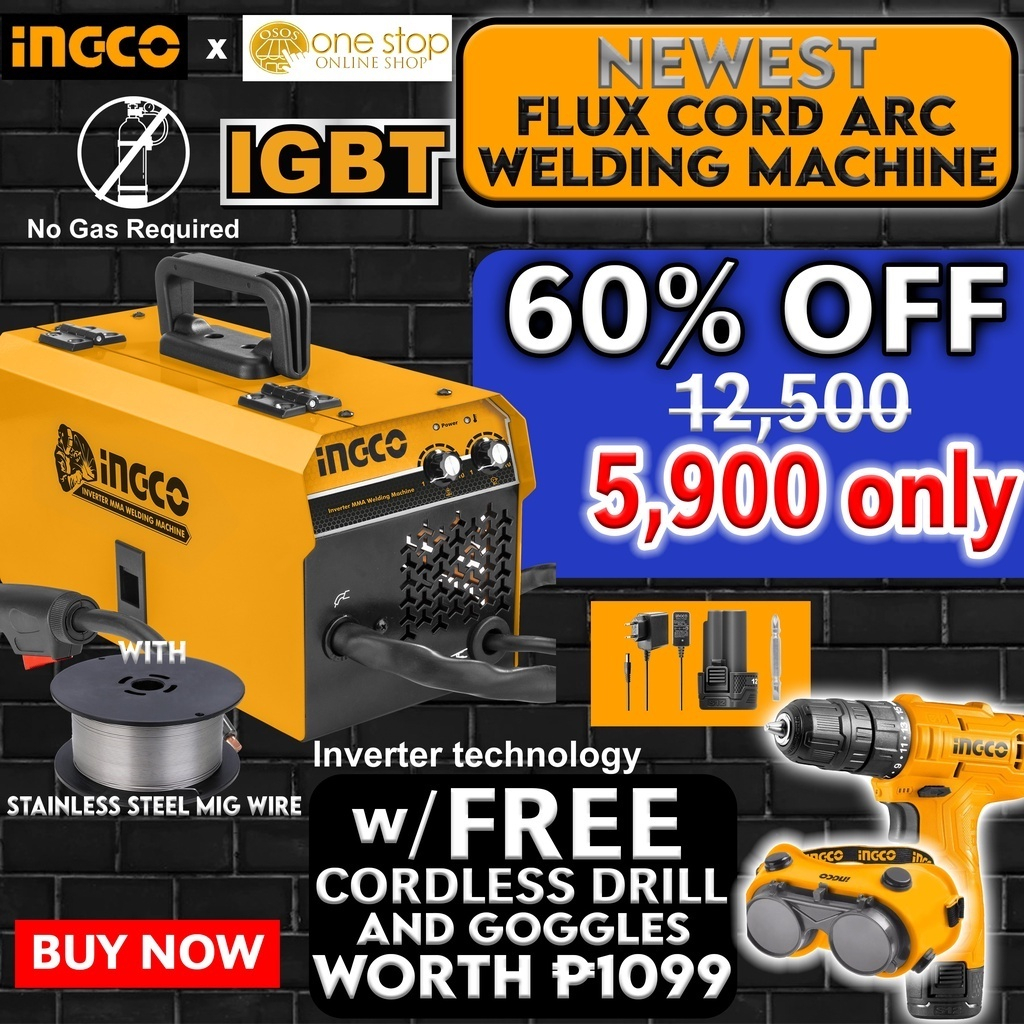 Ingco Digital Portable Gasless mig welding Inverter Welding Machine