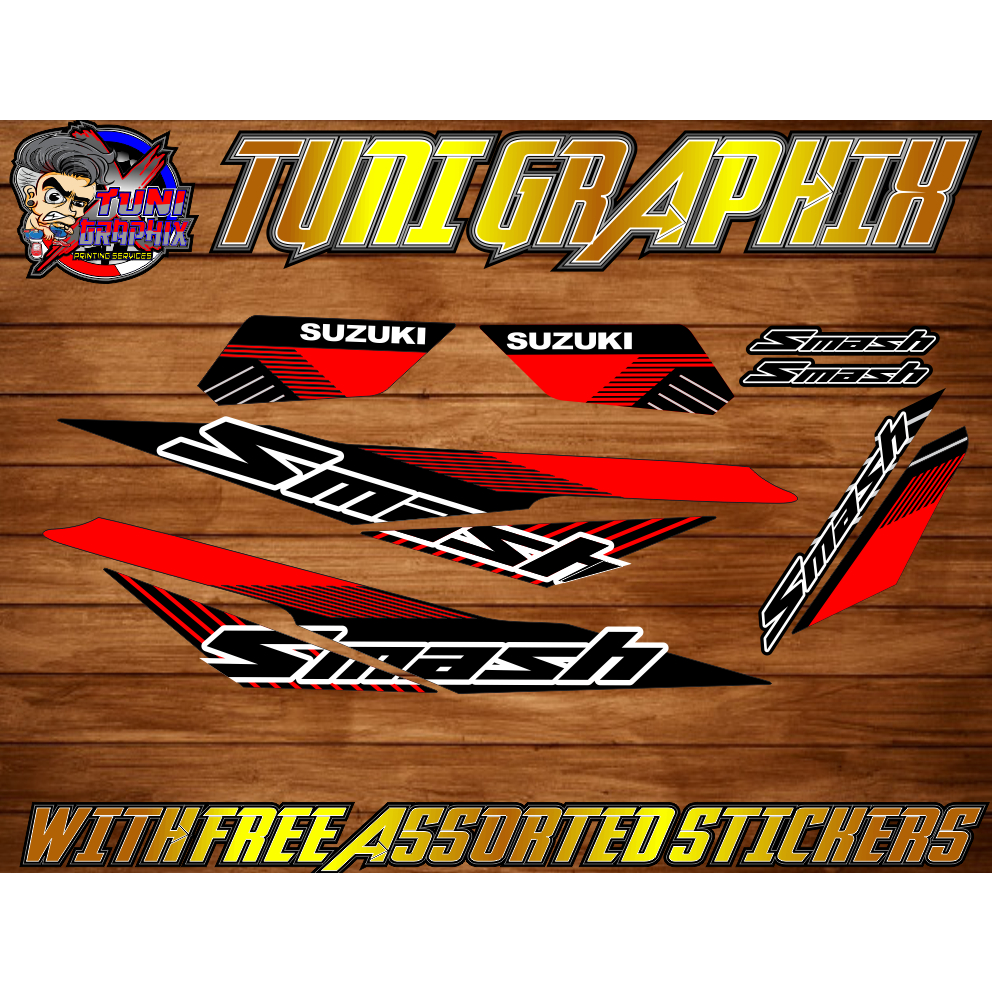 SMASH 115 2023 NEW COLOR DECAL STICKER w/freebies | Shopee Philippines