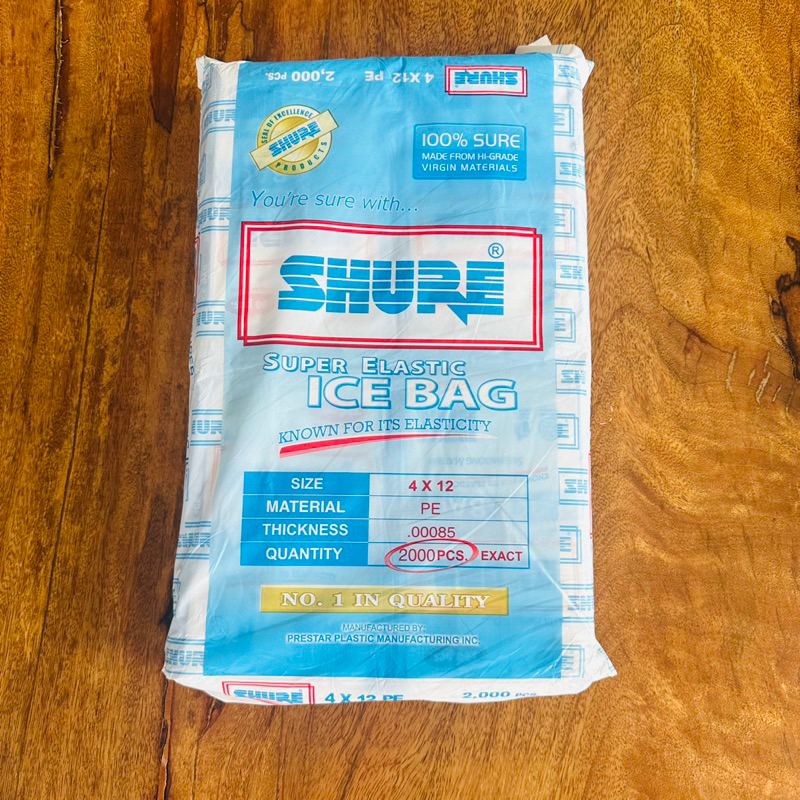 Shure PE ice bag 4x12in 100pcs/pack | Shopee Philippines