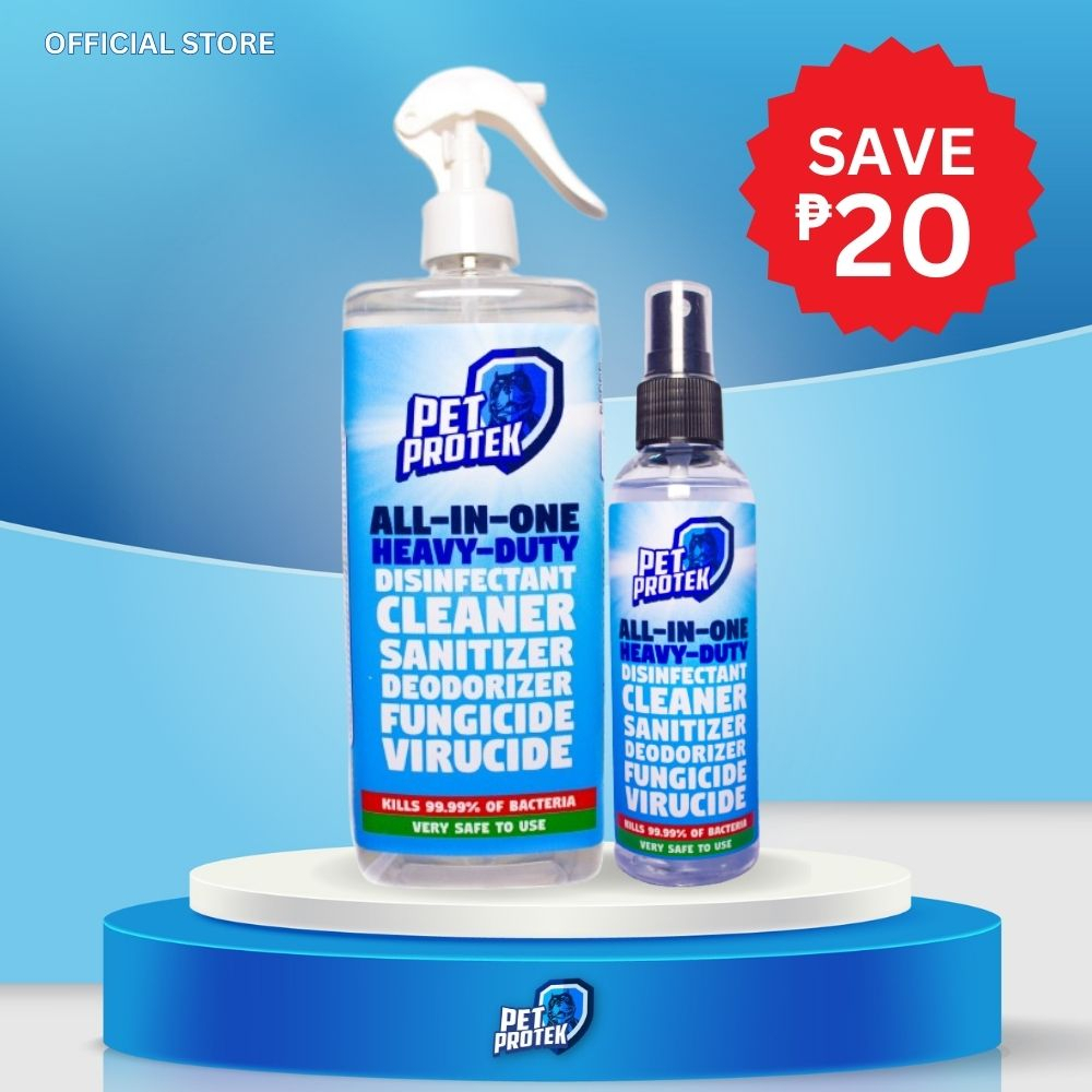 PET PROTEK 1L + 100ml (Value Pack) PET DISINFECTANT SPRAY Dog Cat Cleaner Sanitizer Deodorizer
