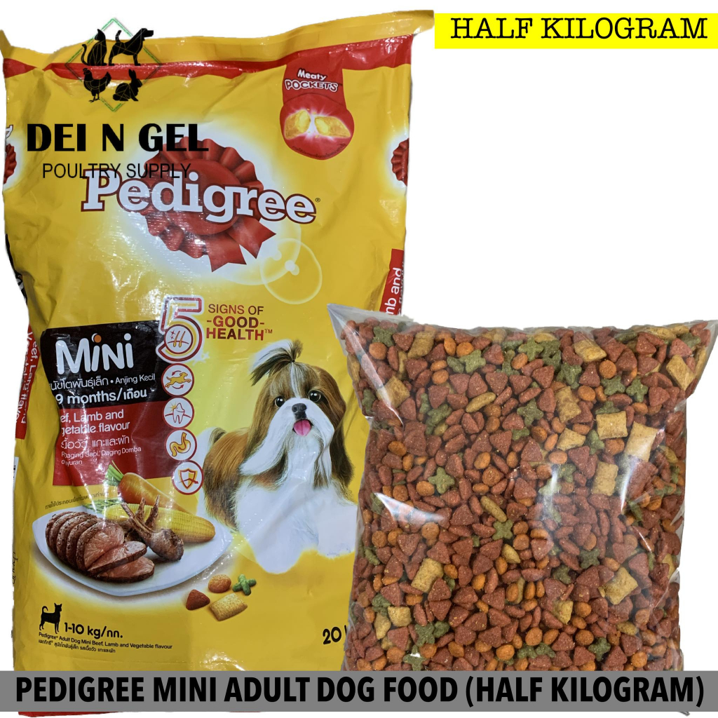 PEDIGREE MINI ADULT DOG FOOD (HALF KILOGRAM) Shopee Philippines