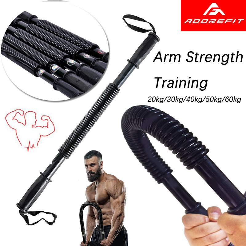 Adorefit 20-50KG Arm Strength Training Power Twister Spring Bar Gym ...