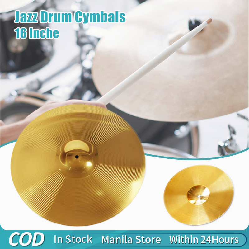 Brass Crash Cymbal 16 inch Jazz Drum Cymbals Percussion Instrument ...