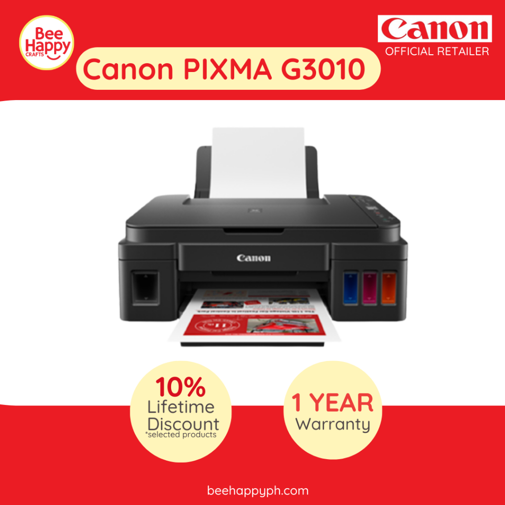 Canon G3010 Refillable Ink Tank System Print / Scan / Copy / WiFi