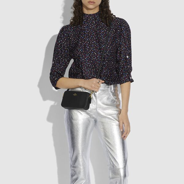 AUTHENTIC/ORIGINAL COACH Kira Crossbody Bag In Signature Canvas Black