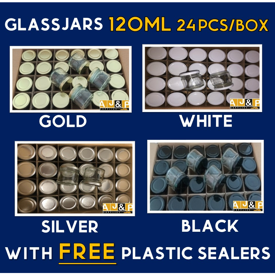 Glass Jars 120 ml with PLASTIC SEALER Shopee Philippines