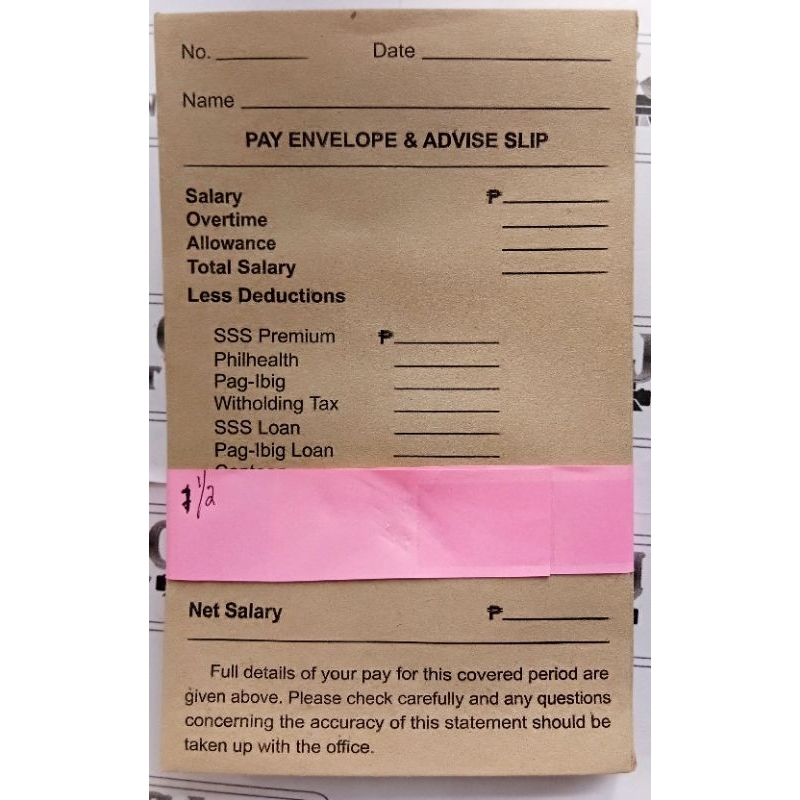 Pay Envelope & Advise Slip(25pcs) Shopee Philippines