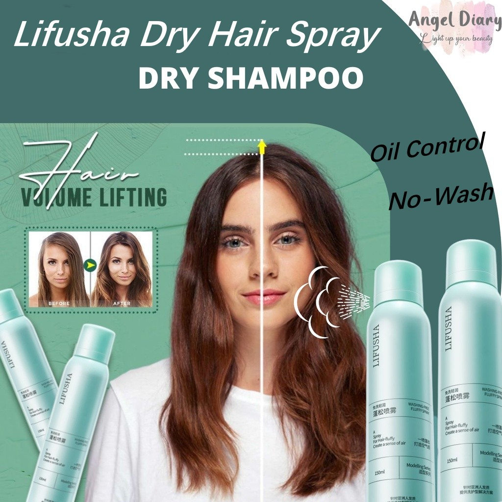 Lifusha Dry Hair Spray Naturally Fluffy Hair Enhancing No Washing Oil Control Long Lasting