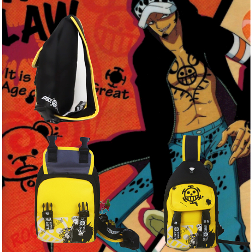 Anime One Piece Attack on Giant Tokyo Naruto chest bag Men's shoulder ...