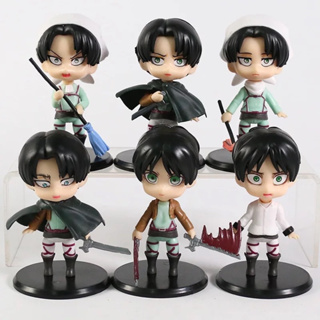 Lote de 05 figuras ataque dos titãs - 05 personagens - real figure  collection wave 2 - armim - levi - hange - titã encouraçado - erwin em  Promoção na Americanas