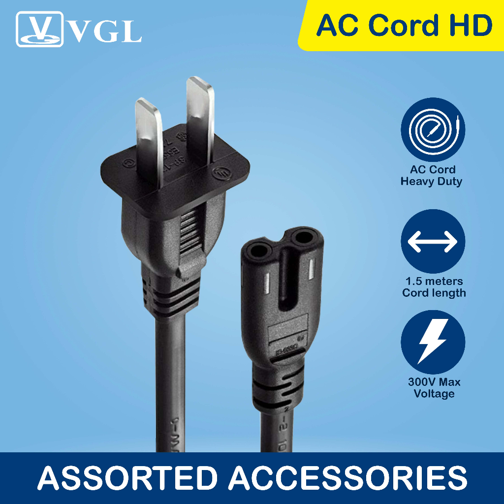 VGL Power Cord Ac Cord HD 1.5m w/ compatible of all other device that ...