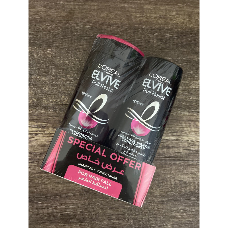 LOREAL ELVIVE Shampoo 400ML & Conditioner 400ML • 2025 Expiry • UAE 🇦🇪