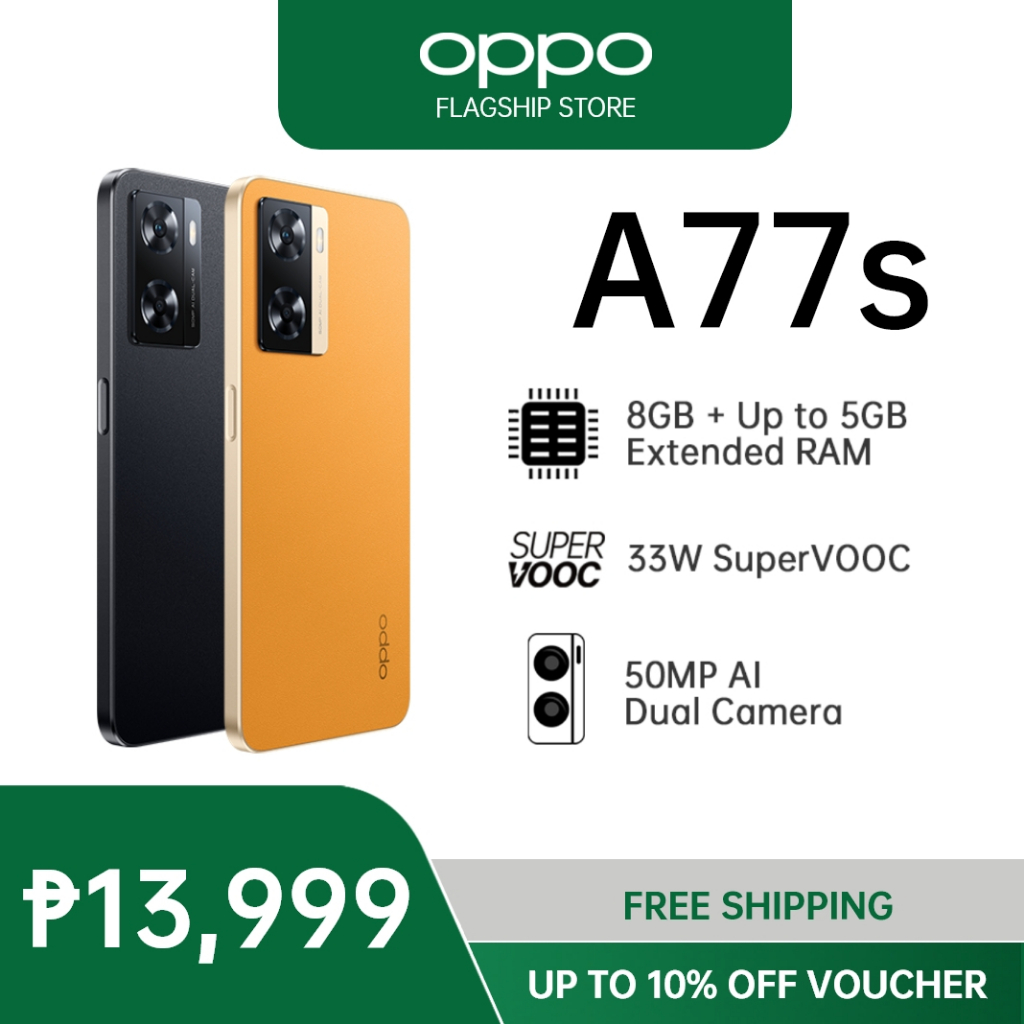 OPPO A77s 8GB + Up to 5GB Extended RAM Smartphone | 33W SuperVOOC ...