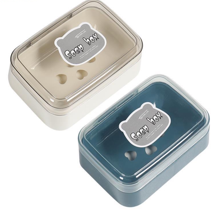 Soap Box Creative Drain With Lid Cartoon Flip Top Drain Soap Dish With Lid Soap Dish Shopee