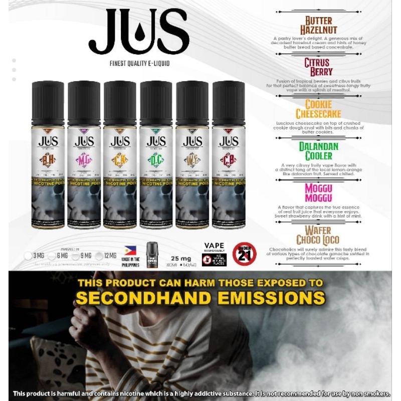 JUS FINEST E LIQUID 100 LEGIT (FREEBASE) Shopee Philippines