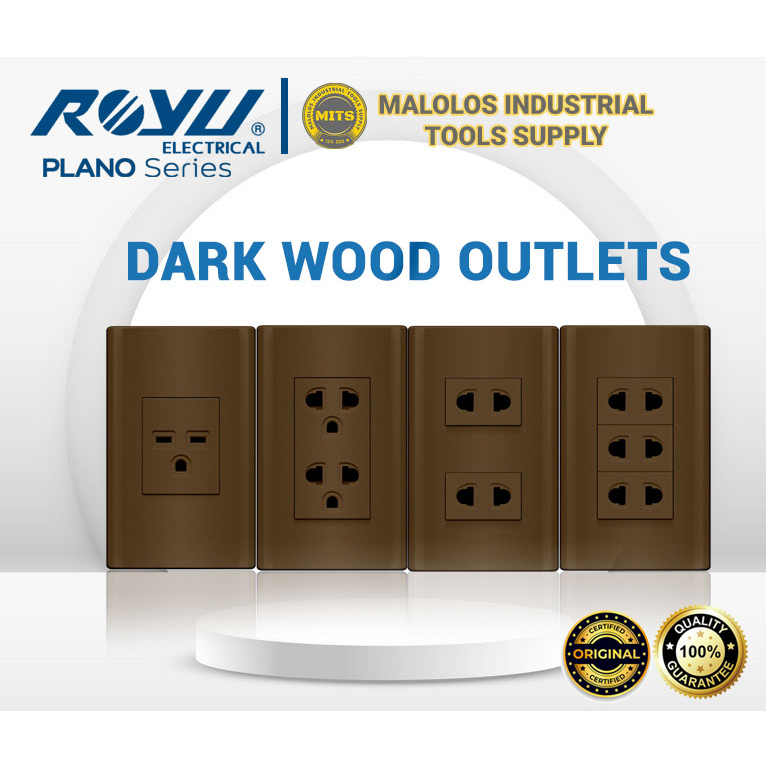 ROYU PLANO SERIES DARK WOOD SOCKET/OUTLETS Shopee Philippines