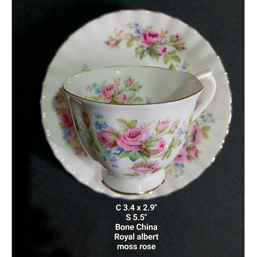 Royal Albert cup and saucer duo old country roses moonlight rose ...