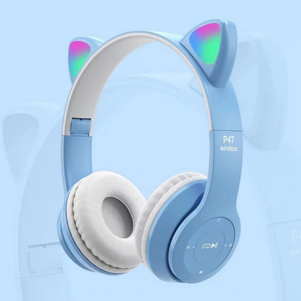 P47M or VIV23m [Good Quality] Bluetooth Headphones w/ Cat ears Headset