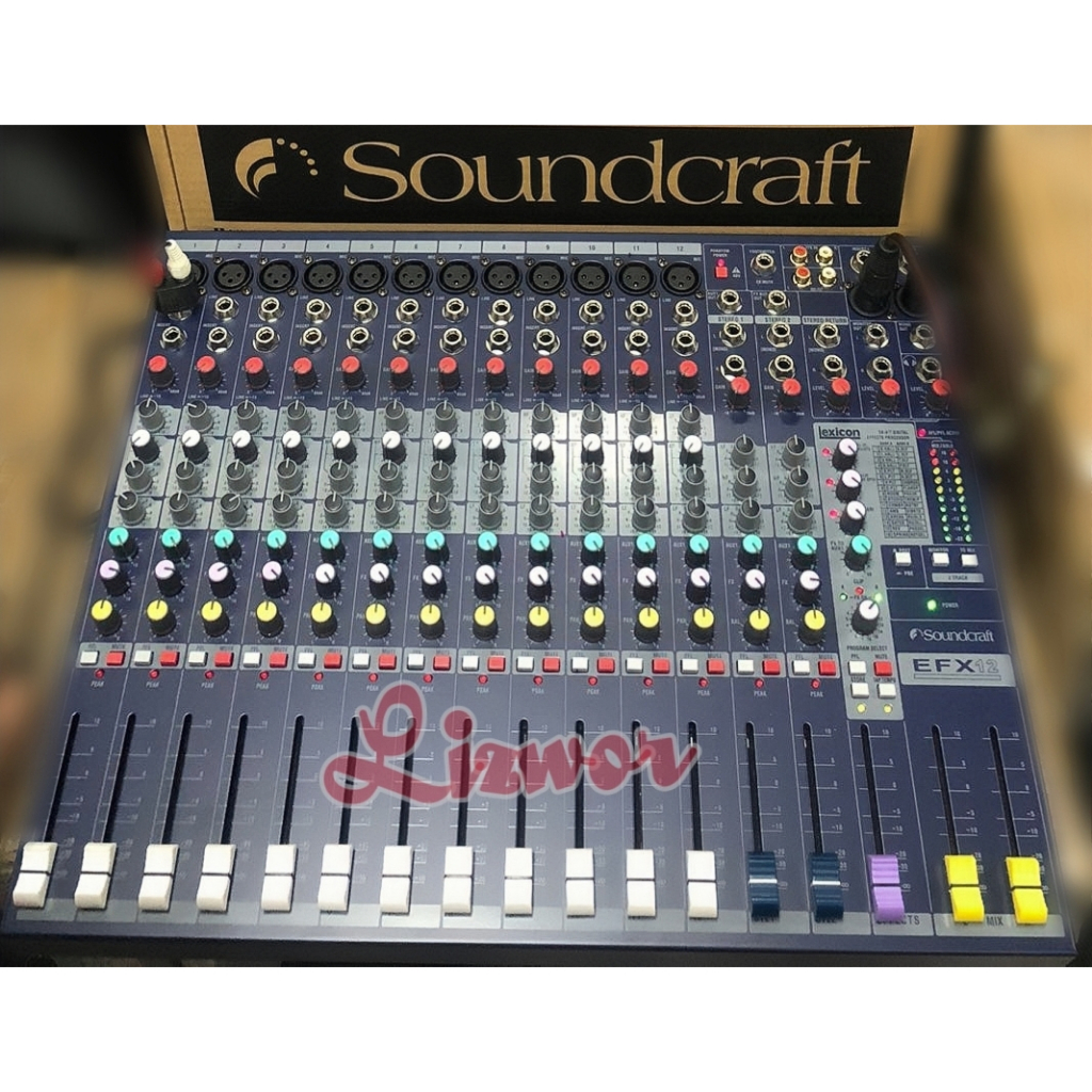 EFX 12 Soundcraft 12 Channel, 2 Bus Audio Mixer with Lexicon Effects Processor/tested Shopee