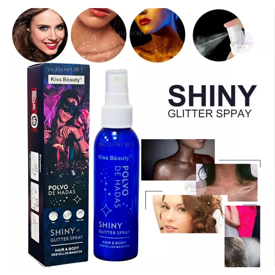 Body Glitter Spray Body Shiny Glitter Spray for Skin, Face, Hair and