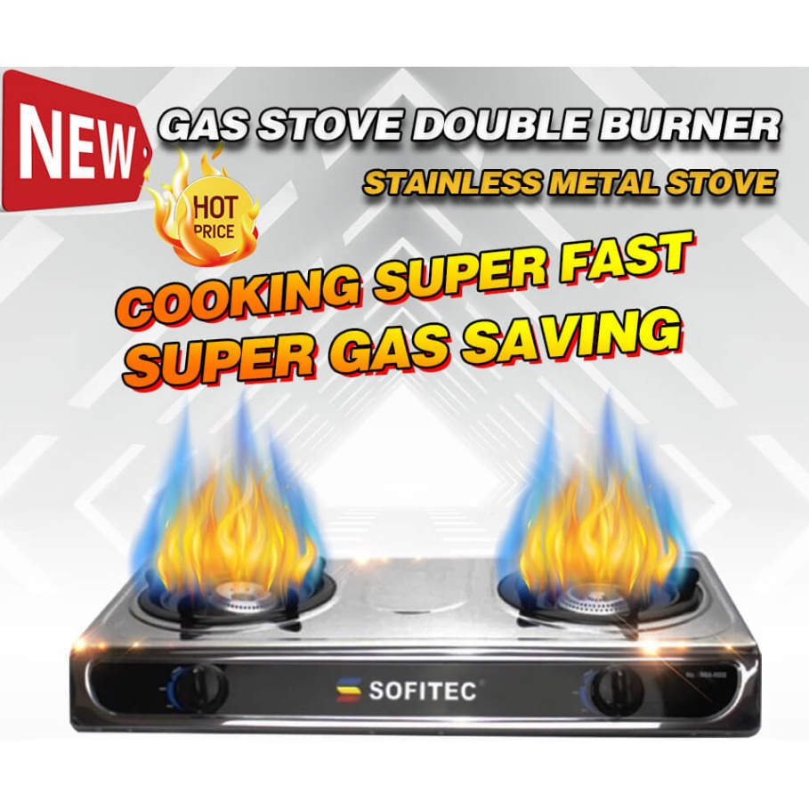 Gas stove Sofitec SGS-0202 2 Burner Silver Gas Stove Stainless Steel ...