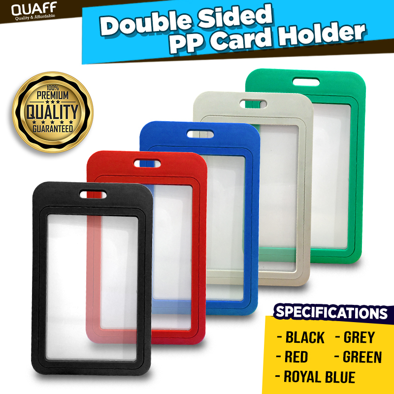 QUAFF Double Sided ID Holder Jacket Protector Case Vertical for Cards (5pcs  per order) | Shopee Philippines