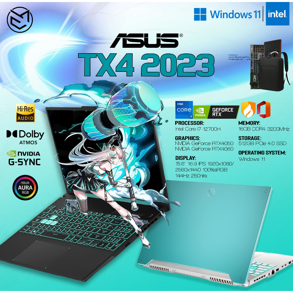 ASUS TUF Series TX4 2023 i7-12700H RTX4050/RTX4060 15.6