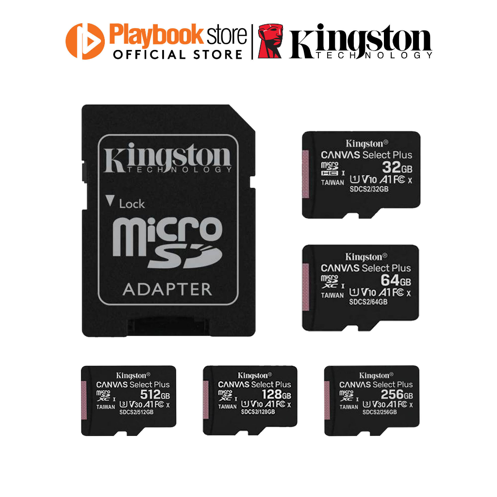 Kingston 256GB microSDXC Canvas Select Plus 100MB/s Read A1 Class 10 UHS-I  Memory Card + Adapter (SDCS2/256GB)