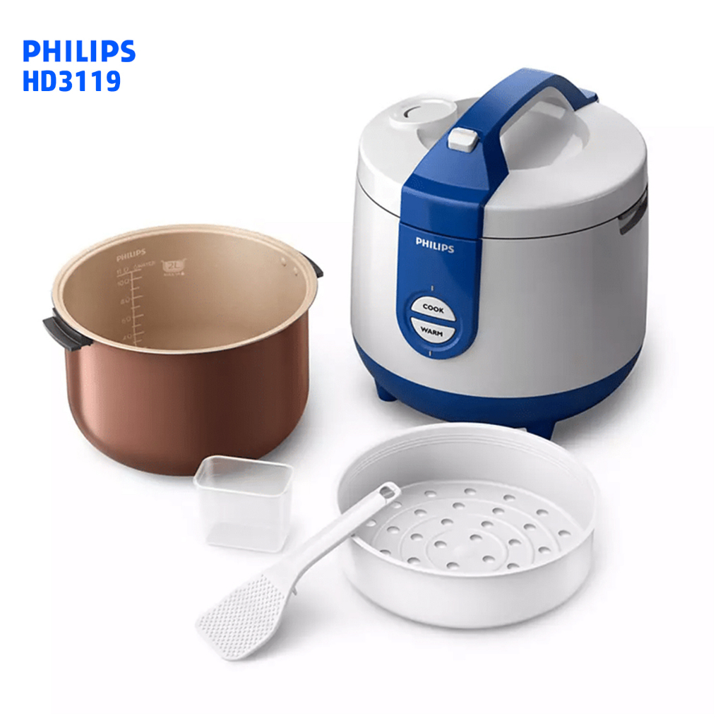 Philips HD3119 2 Liter Rice Cooker (High gloss non-stick coating by ...