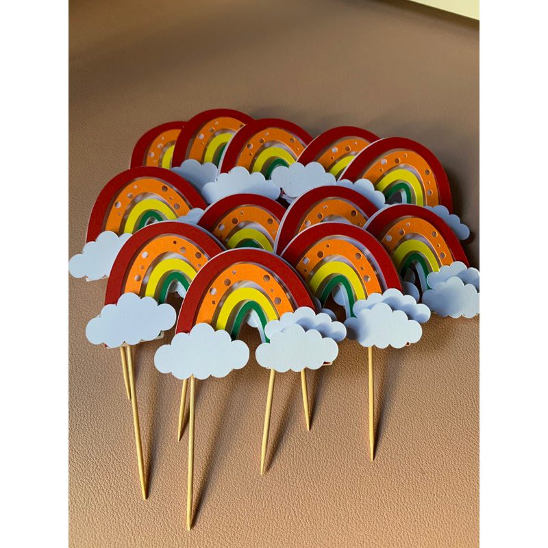 3d Rainbow cupcake topper Shopee Philippines