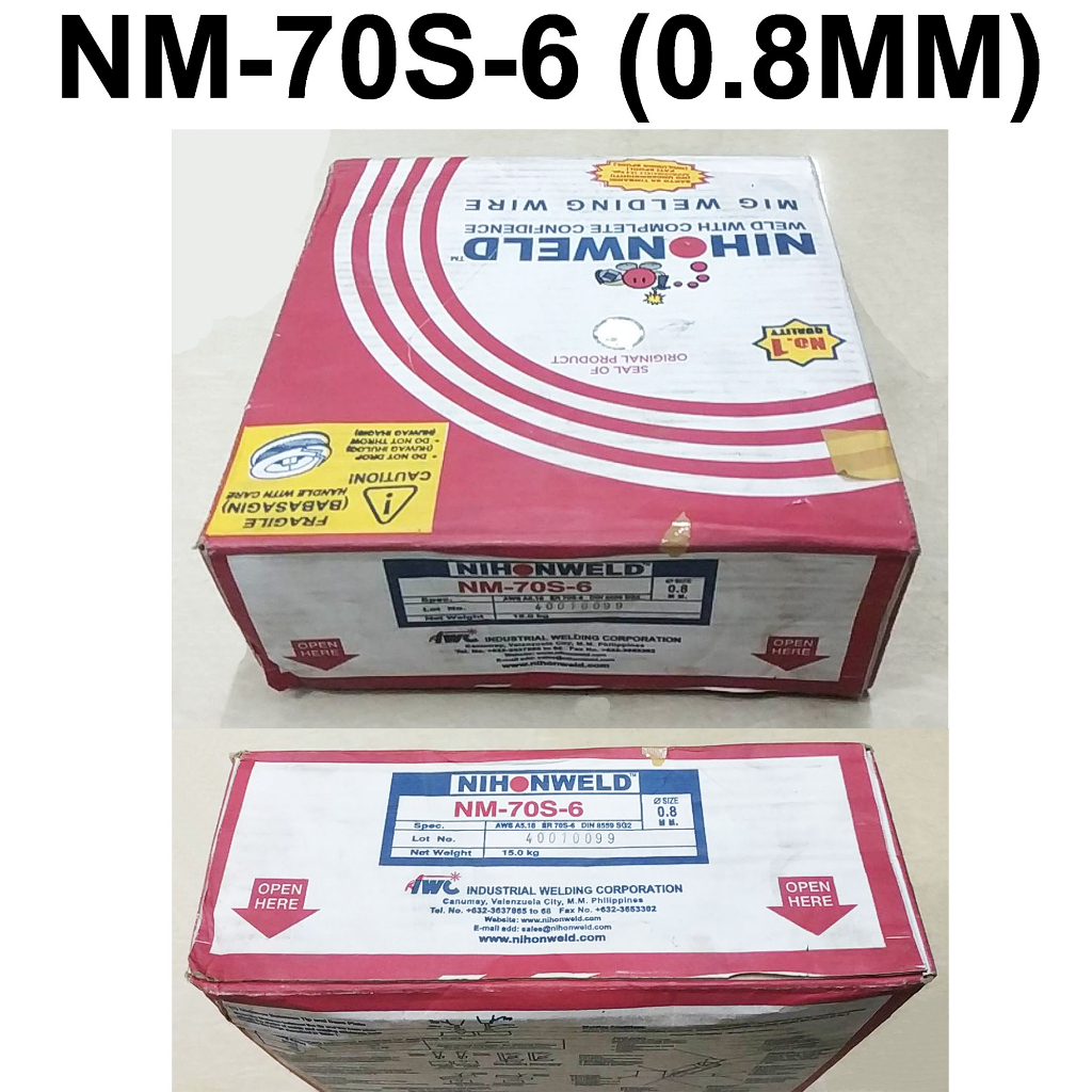 ORIGINAL NIHONWELD NM70S6 MIG WELDING WIRE ( 0.8MM / 1/32 ) 15 KILOS