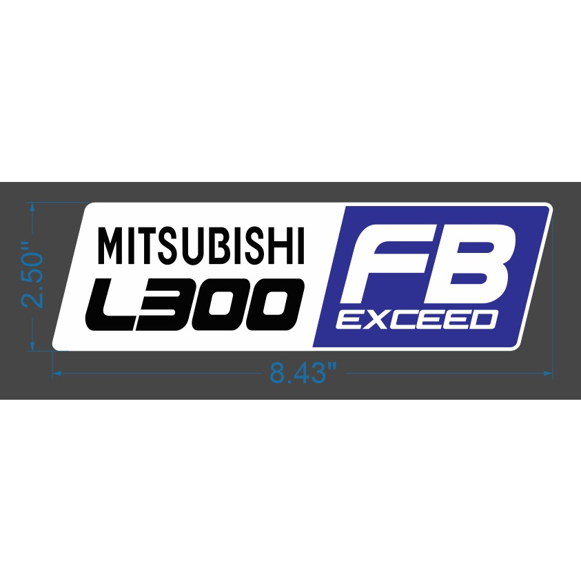 Mitsubishi L300 FB Deluxe, L300 FB Exceed Sticker with freebies ...