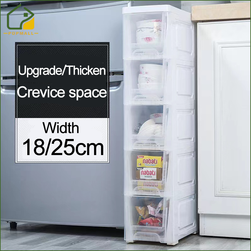 3-7 Layer Moving Rack Kitchen Storage Shelf Kitchen Organizer Room ...