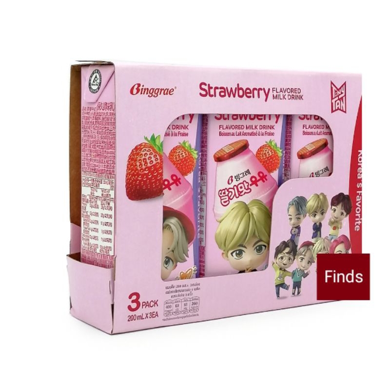 Binggrae Strawberry Flavored Milk Drink 3x200mL Shopee Philippines