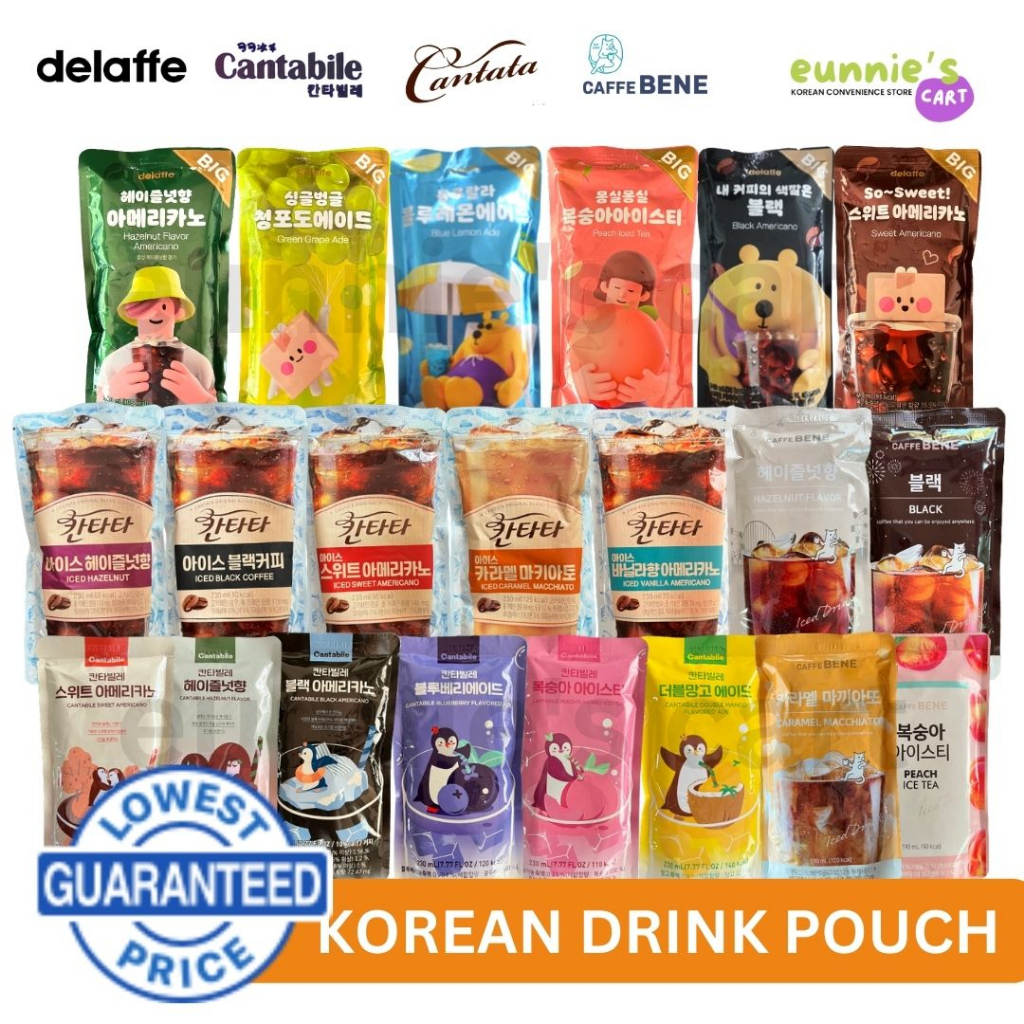 Korean Coffee Pouch Ready To Drink Ice Coffee Ice Tea Delaffe