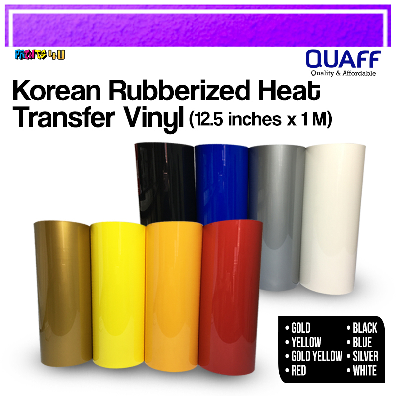 Quaff Cdp Rubberize Heat Transfer Vinyl For T Shirt Design 12.5