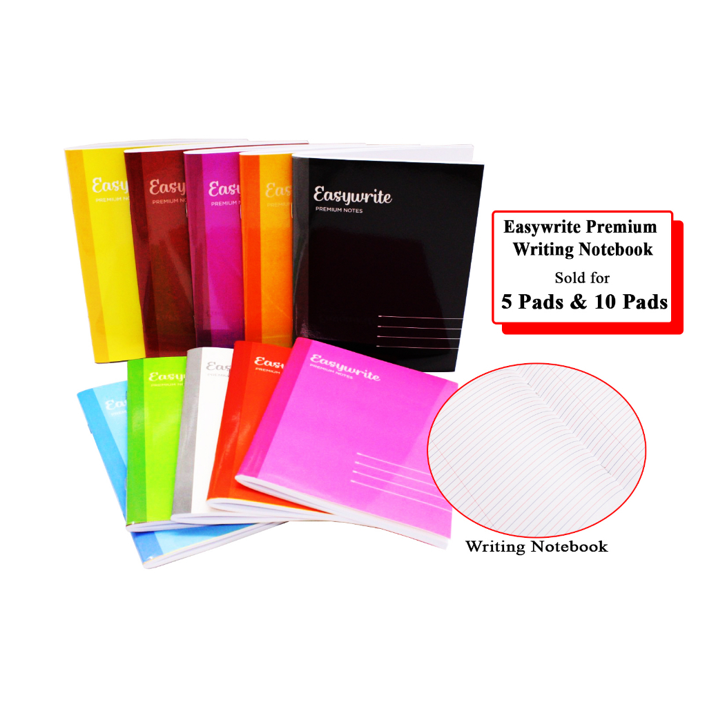 5 Pads / 10 Pads Easywrite Premium Writing Notebook 80 leaves Shopee