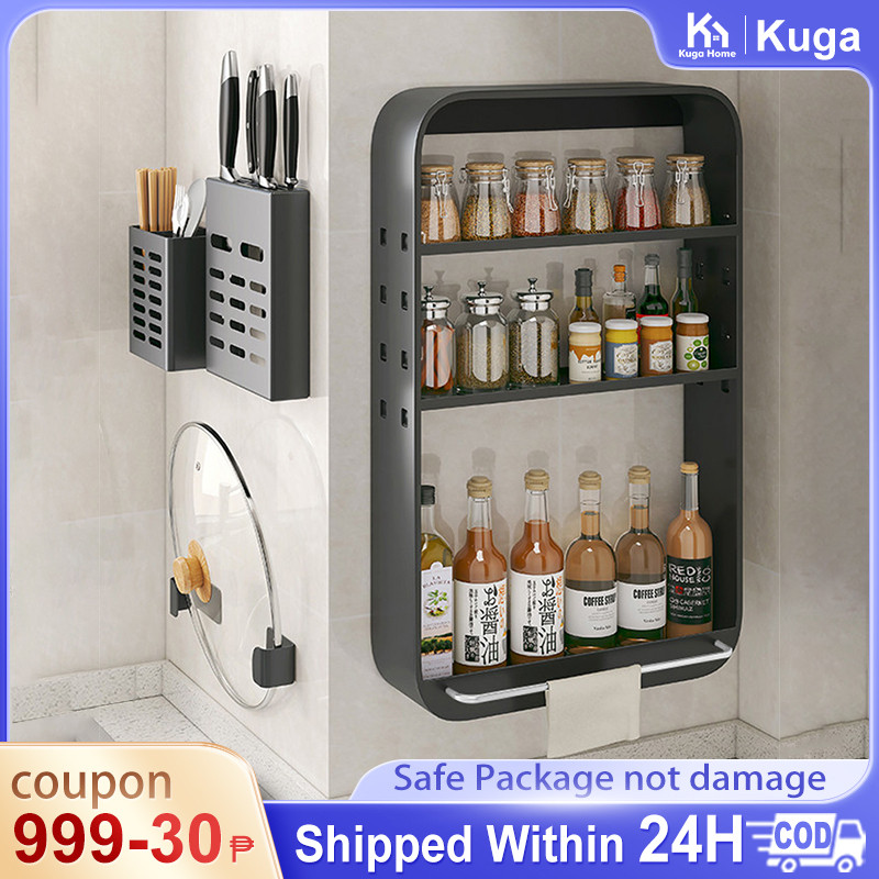 Kitchen Rack Shelf Wall Hanging Organizer Cupboard wall