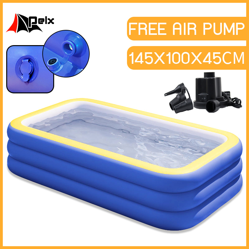free Electric Air Pump Inflatable Kids Bath Pool Outdoor Swimming Pool for Kids Children size