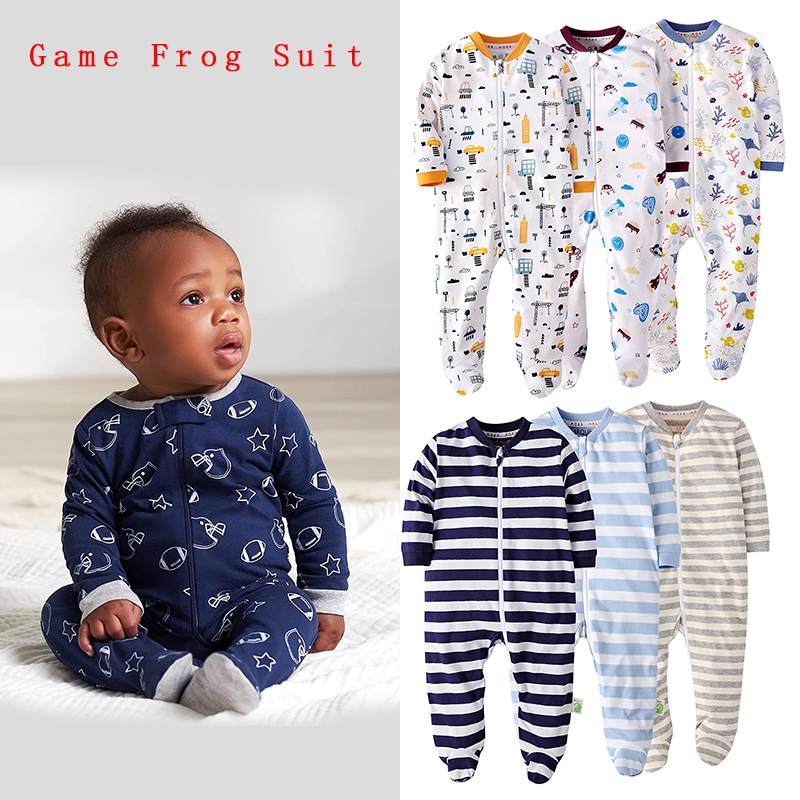 Newborn Babies Baby Boys Girls Sleepers Zipper Sleepwear Infant