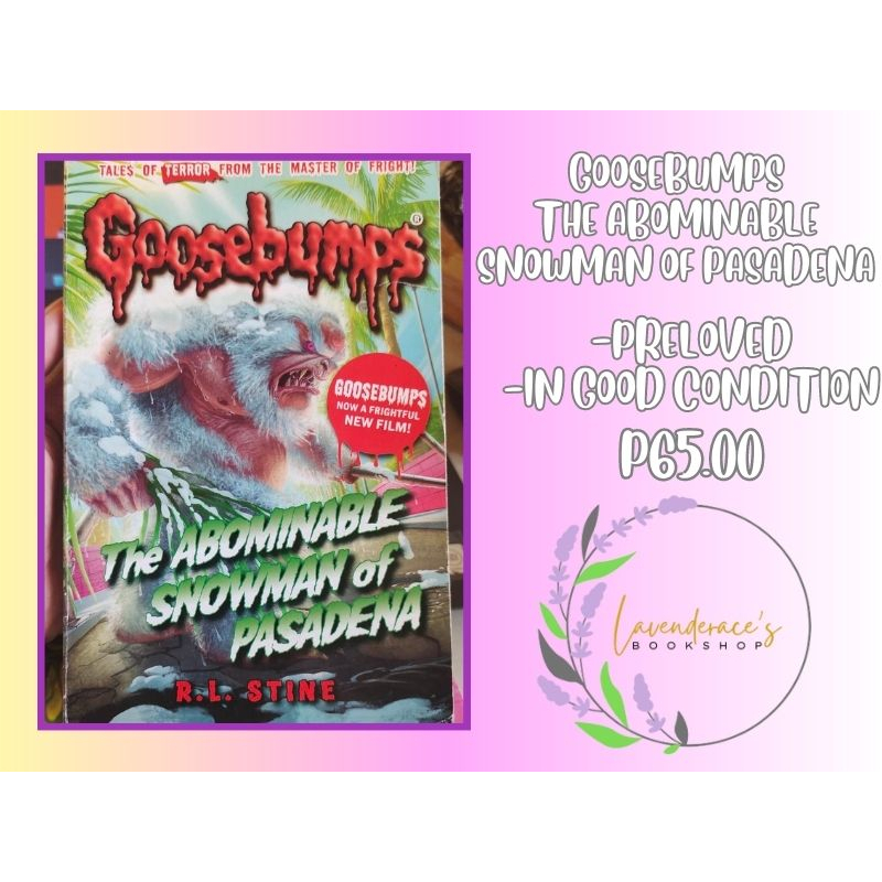Goosebumps The Abominable Snowman of Pasadena Shopee Philippines