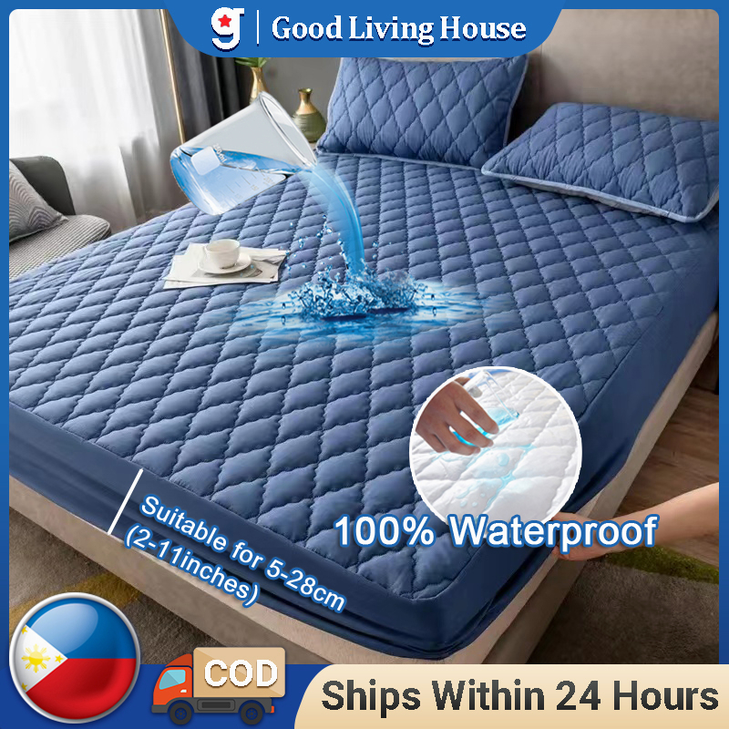 Waterproof Mattress Protector Cover Thicken Quilted Cotton Pad Bed ...